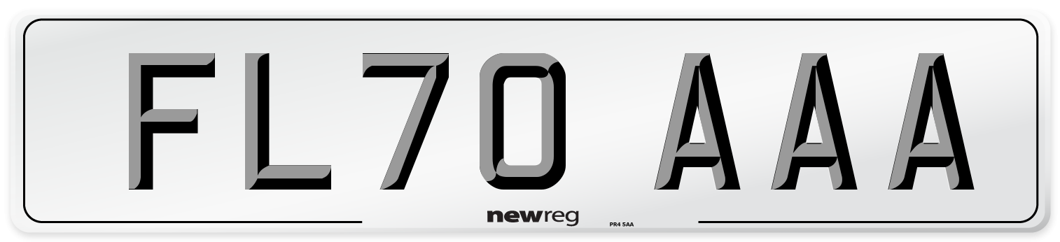 FL70 AAA Number Plate from New Reg
